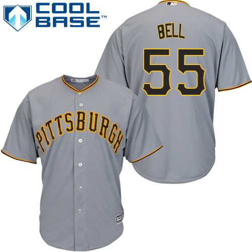 Youth Pittsburgh Pirates #55 Josh Bell Grey Cool Base Stitched MLB