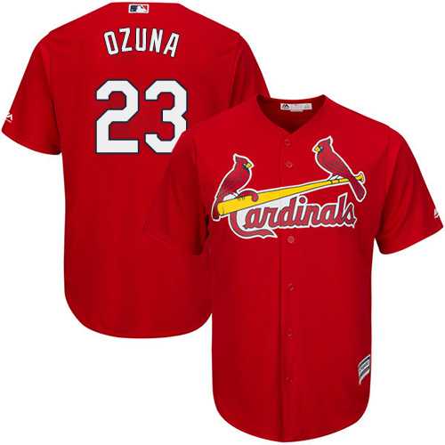 Youth St.Louis Cardinals #23 Marcell Ozuna Red Cool Base Stitched MLB