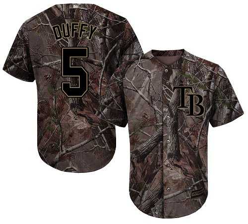 Youth Tampa Bay Rays #5 Matt Duffy Camo Realtree Collection Cool Base Stitched MLB Jersey