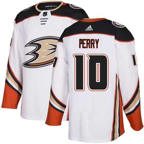 Men's Adidas Anaheim Ducks #10 Corey Perry White Road Authentic Stitched NHL Jersey