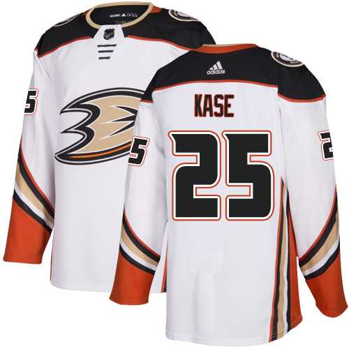 Men's Adidas Anaheim Ducks #25 Ondrej Kase White Road Authentic Stitched NHL Jersey