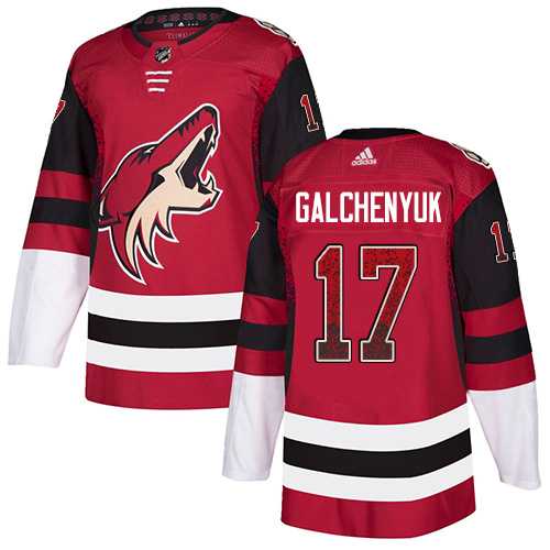 Men's Adidas Arizona Coyotes #17 Alex Galchenyuk Maroon Home Authentic Drift Fashion Stitched NHL Jersey