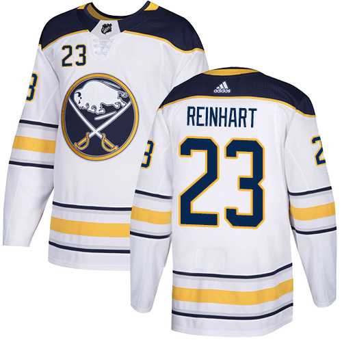 Men's Adidas Buffalo Sabres #23 Sam Reinhart White Road Authentic Stitched NHL Jersey