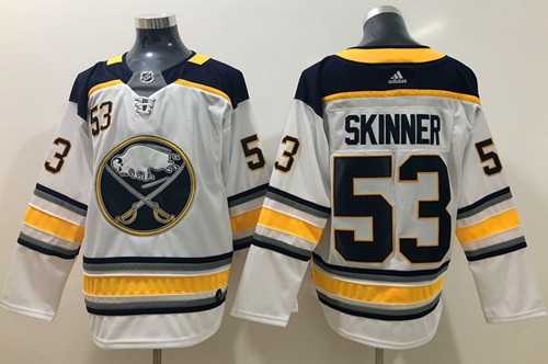 Men's Adidas Buffalo Sabres #53 Jeff Skinner White Road Authentic Stitched NHL Jersey