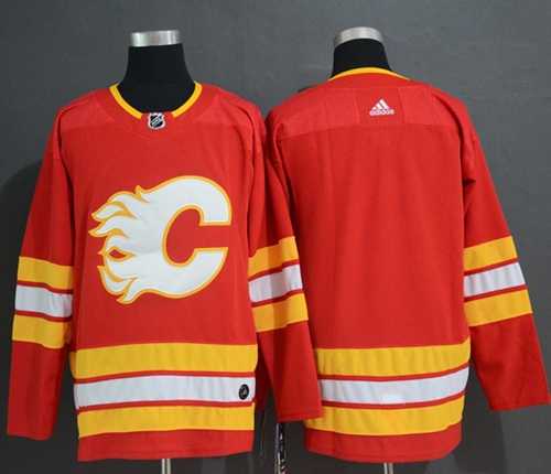 Men's Adidas Calgary Flames Blank Red Alternate Authentic Stitched NHL Jersey