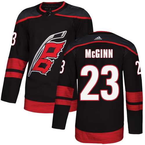 Men's Adidas Carolina Hurricanes #23 Brock McGinn Black Authentic Alternate NHL Jersey