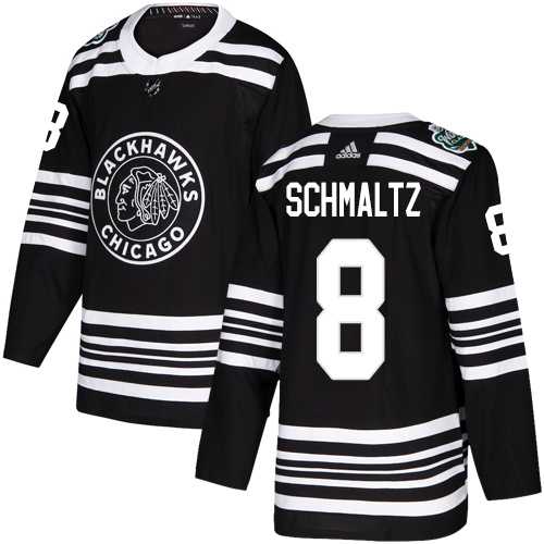 Men's Adidas Chicago Blackhawks #8 Nick Schmaltz Black Authentic 2019 Winter Classic Stitched NHL Jersey
