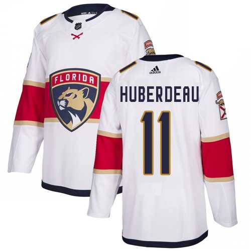 Men's Adidas Florida Panthers #11 Jonathan Huberdeau White Road Authentic Stitched NHL Jersey