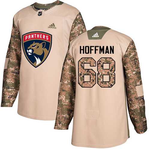 Men's Adidas Florida Panthers #68 Mike Hoffman Camo Authentic 2017 Veterans Day Stitched NHL Jersey