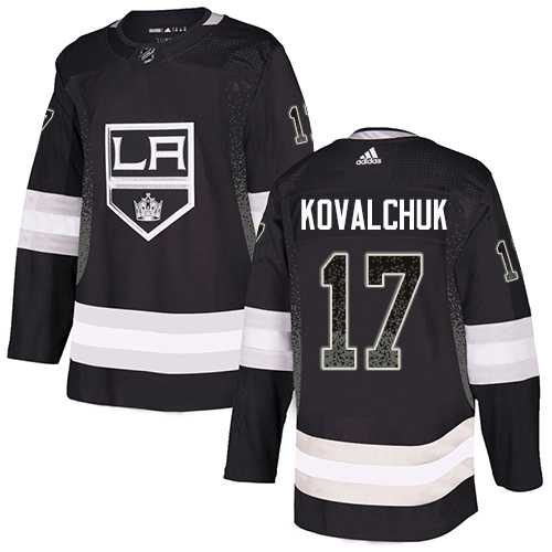 Men's Adidas Los Angeles Kings #17 Ilya Kovalchuk Black Home Authentic Drift Fashion Stitched NHL Jersey