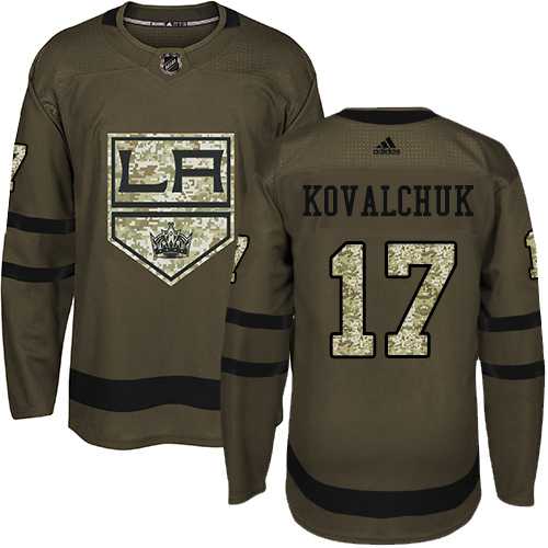 Men's Adidas Los Angeles Kings #17 Ilya Kovalchuk Green Salute to Service Stitched NHL Jersey