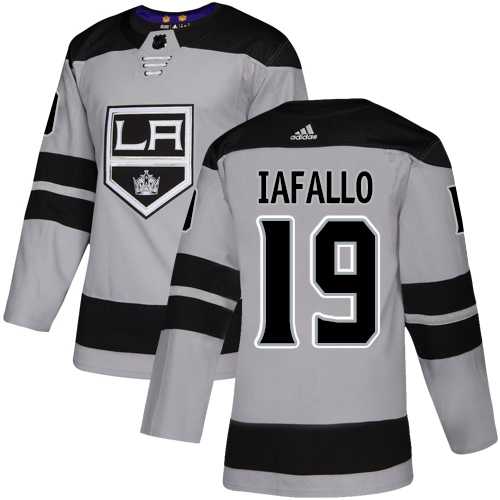 Men's Adidas Los Angeles Kings #19 Alex Iafallo Gray Alternate Authentic Stitched NHL Jersey
