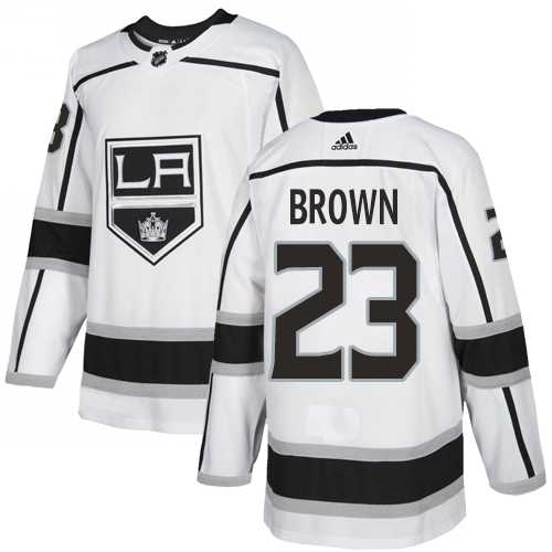 Men's Adidas Los Angeles Kings #23 Dustin Brown White Road Authentic Stitched NHL Jersey