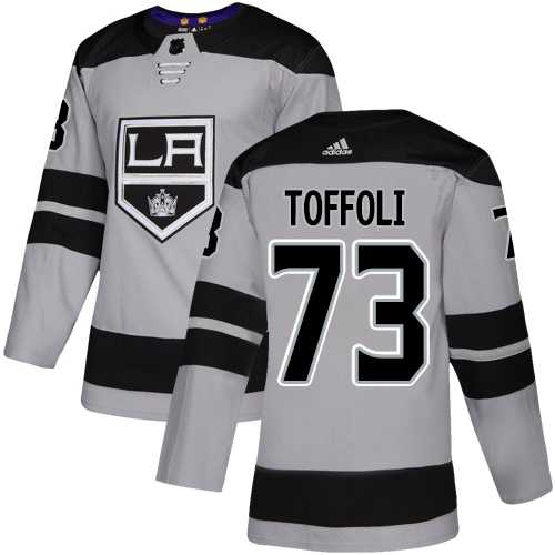 Men's Adidas Los Angeles Kings #73 Tyler Toffoli Gray Alternate Authentic Stitched NHL Jersey