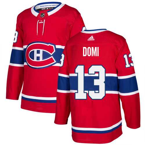 Men's Adidas Montreal Canadiens #13 Max Domi Red Home Authentic Stitched NHL Jersey