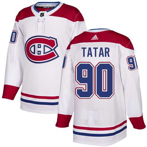 Men's Adidas Montreal Canadiens #90 Tomas Tatar White Road Authentic Stitched NHL Jersey