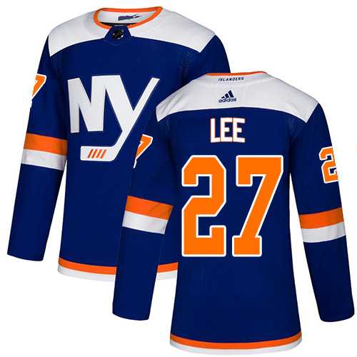 Men's Adidas New York Islanders #27 Anders Lee Blue Alternate Authentic Stitched NHL Jersey