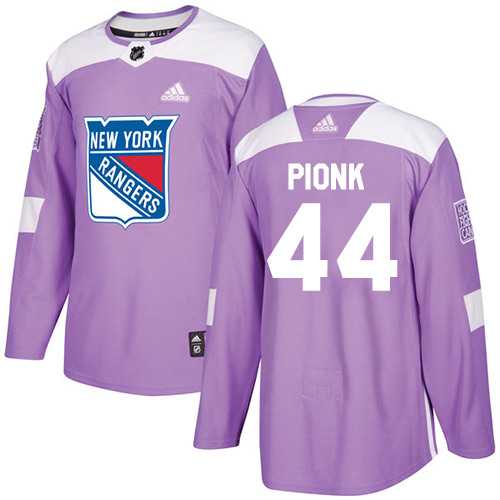 Men's Adidas New York Rangers #44 Neal Pionk Purple Authentic Fights Cancer Stitched NHL Jersey