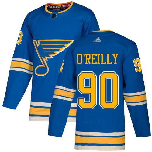Men's Adidas St. Louis Blues #90 Ryan O'Reilly Blue Alternate Authentic Stitched NHL Jersey
