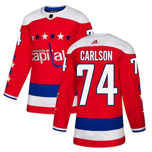 Men's Adidas Washington Capitals #74 John Carlson Red Alternate Authentic Stitched NHL Jersey