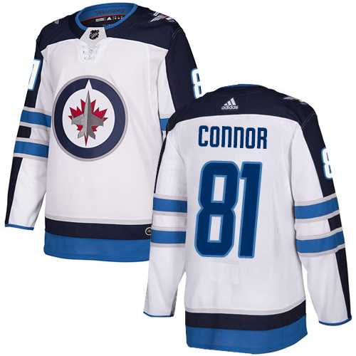 Men's Adidas Winnipeg Jets #81 Kyle Connor White Road Authentic Stitched NHL Jersey
