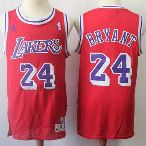 Men's Los Angeles Lakers #24 Kobe Bryant Red Swingman Stitched NBA