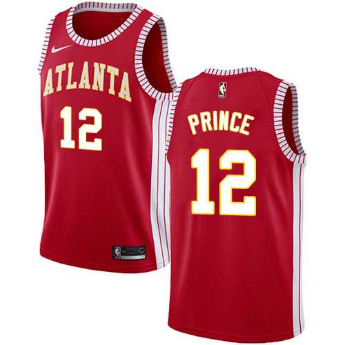 Men's Nike Atlanta Hawks #12 Taurean Prince Red NBA Swingman Statement Edition Jersey