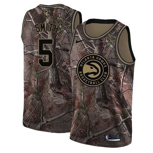 Men's Nike Atlanta Hawks #5 Josh Smith Camo NBA Swingman Realtree Collection Jersey