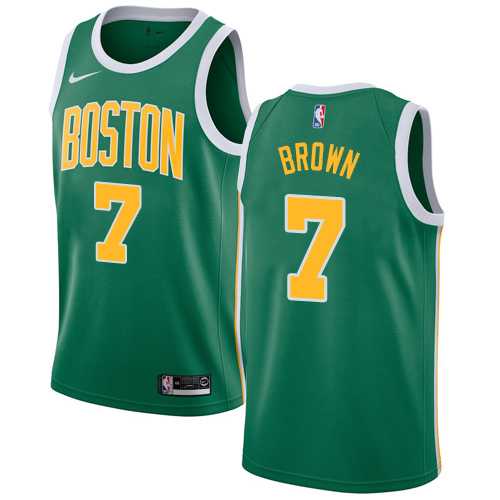 Men's Nike Boston Celtics #7 Jaylen Brown Green NBA Swingman Earned Edition Jersey