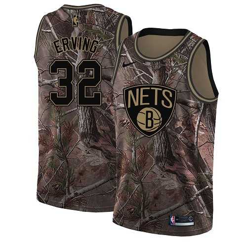 Men's Nike Brooklyn Nets #32 Julius Erving Camo NBA Swingman Realtree Collection Jersey