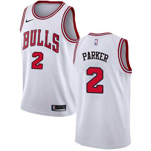 Men's Nike Chicago Bulls #2 Jabari Parker White NBA Swingman Association Edition Jersey