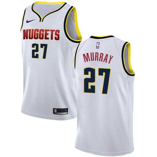 Men's Nike Denver Nuggets #27 Jamal Murray White NBA Swingman Association Edition Jersey