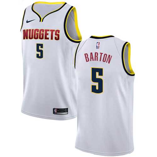 Men's Nike Denver Nuggets #5 Will Barton White NBA Swingman Association Edition Jersey