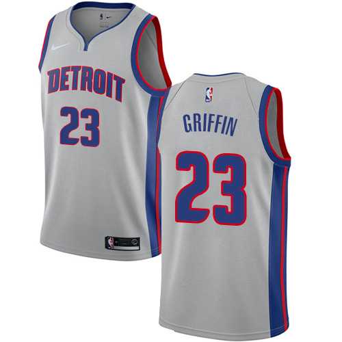 Men's Nike Detroit Pistons #23 Blake Griffin Silver NBA Swingman Statement Edition Jersey