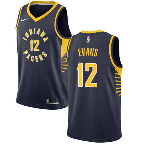 Men's Nike Indiana Pacers #12 Tyreke Evans Navy Blue NBA Swingman Icon Edition Jersey
