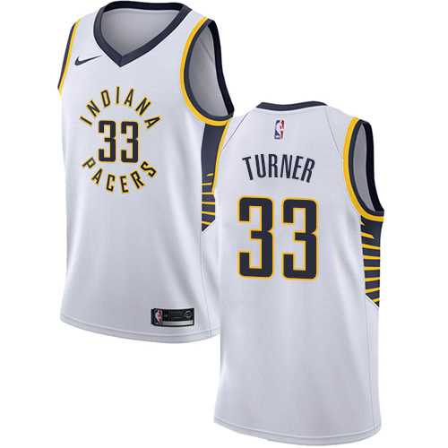 Men's Nike Indiana Pacers #33 Myles Turner White NBA Swingman Association Edition Jersey