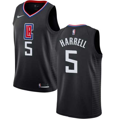 Men's Nike Los Angeles Clippers #5 Montrezl Harrell Black NBA Swingman Statement Edition Jersey