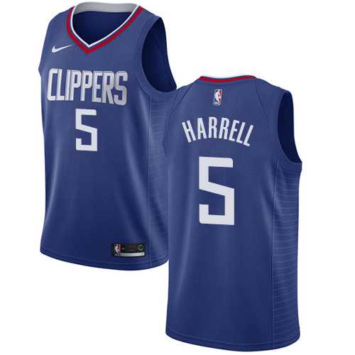 Men's Nike Los Angeles Clippers #5 Montrezl Harrell Blue NBA Swingman Icon Edition Jersey
