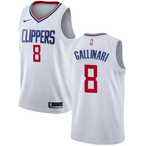Men's Nike Los Angeles Clippers #8 Danilo Gallinari White NBA Swingman Association Edition Jersey