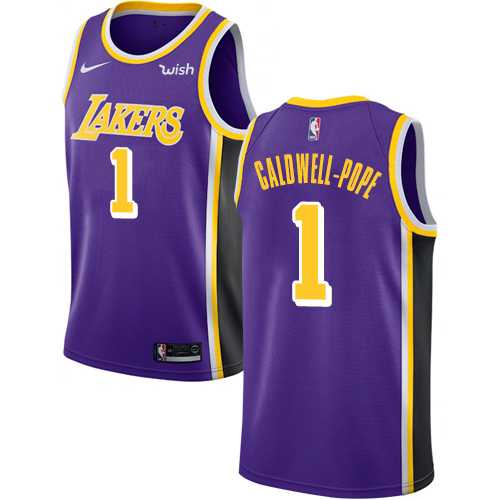 Men's Nike Los Angeles Lakers #1 Kentavious Caldwell-Pope Purple NBA Swingman Statement Edition Jersey