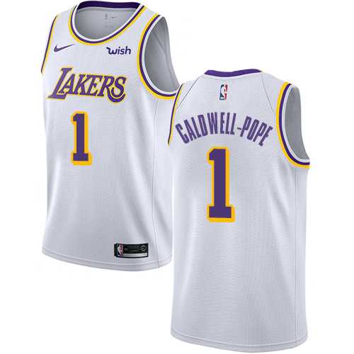 Men's Nike Los Angeles Lakers #1 Kentavious Caldwell-Pope White NBA Swingman Association Edition Jersey