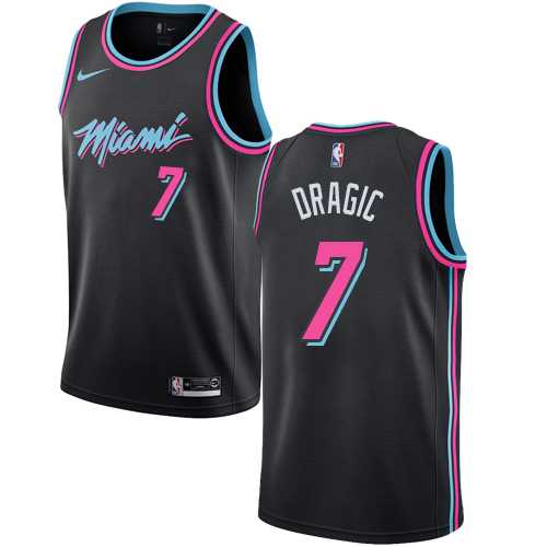 Men's Nike Miami Heat #7 Goran Dragic Black NBA Swingman City Edition 2018-19 Jersey