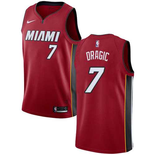 Men's Nike Miami Heat #7 Goran Dragic Red NBA Swingman Statement Edition Jersey