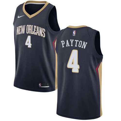 Men's Nike New Orleans Pelicans #4 Elfrid Payton Navy NBA Swingman Icon Edition Jersey