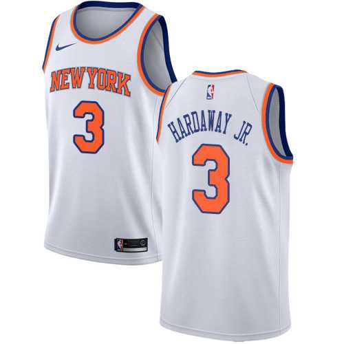 Men's Nike New York Knicks #3 Tim Hardaway Jr. White NBA Swingman Association Edition Jersey