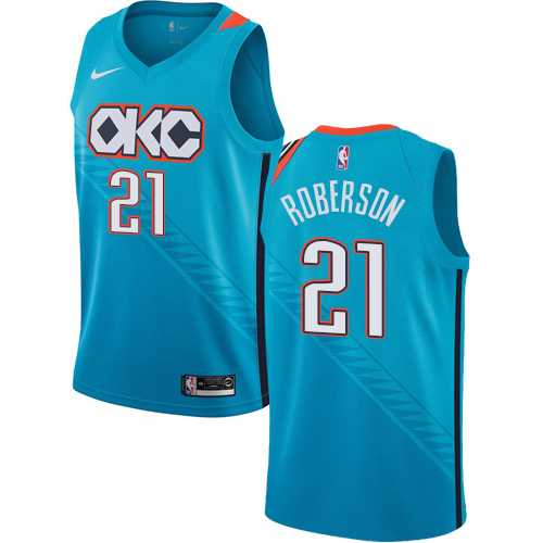 Men's Nike Oklahoma City Thunder #21 Andre Roberson Turquoise NBA Swingman City Edition 2018-19 Jersey