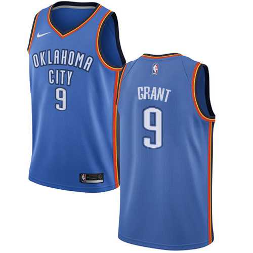 Men's Nike Oklahoma City Thunder #9 Jerami Grant Blue NBA Swingman Icon Edition Jersey