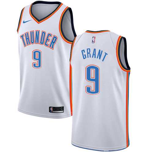 Men's Nike Oklahoma City Thunder #9 Jerami Grant White NBA Swingman Association Edition Jersey