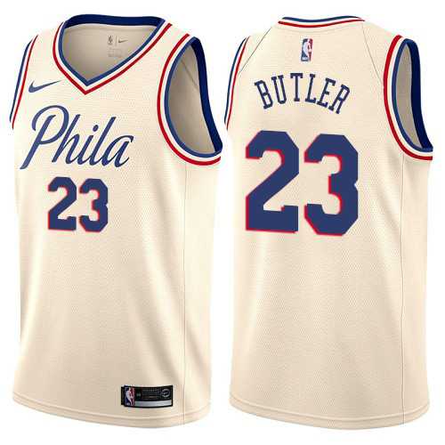 Men's Nike Philadelphia 76ers #23 Jimmy Butler Cream NBA Swingman City Edition Jersey