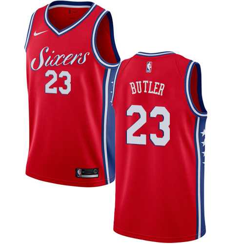 Men's Nike Philadelphia 76ers #23 Jimmy Butler Red NBA Swingman Statement Edition Jersey